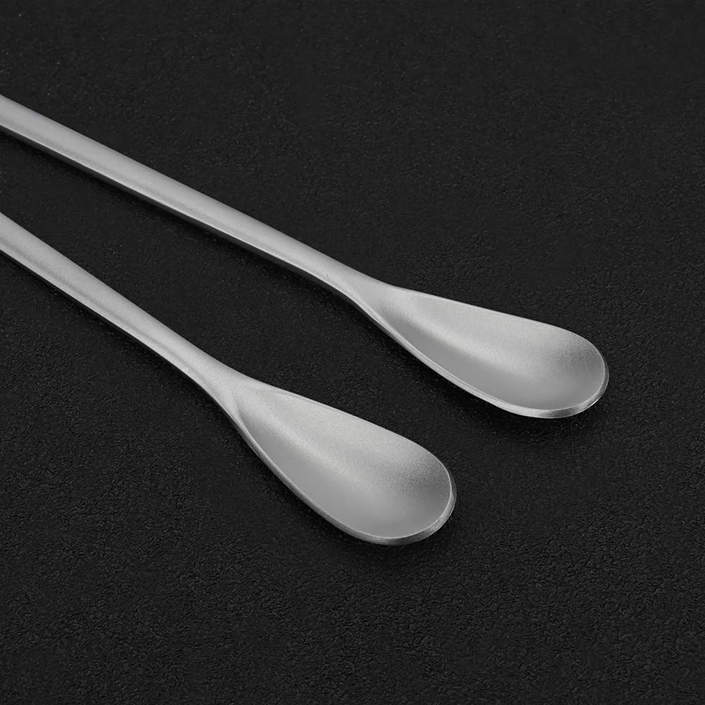 Titanium Alloy Spoon Long Handled Dessert Spoon Outdoor Camping Milk Tea Coffee Bar Mixing Spoon