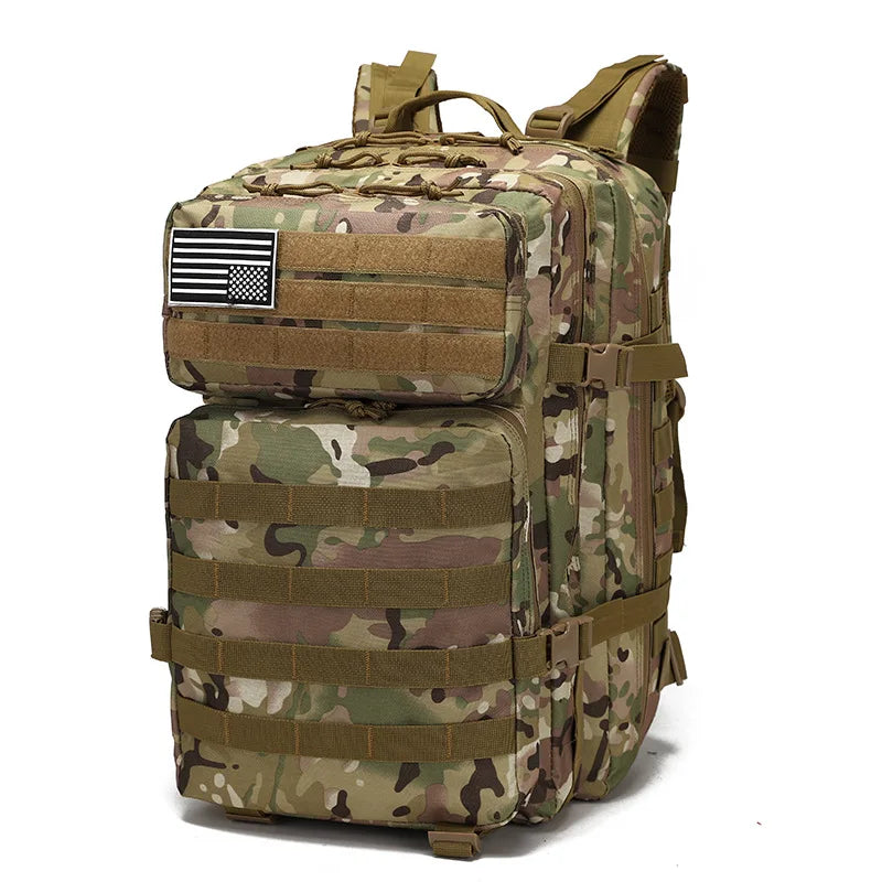 50L Tactical Backpack Men's Travel Large Capacity Rucksacks Men Waterproof Outdoor Sports Multi-functional Bags