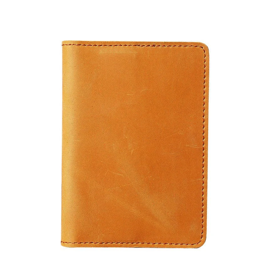 Unisex Genuine Leather Passport Holder Women Vintage Cow Leather Passport Cover For Men Credit Card Case Travel Wallet
