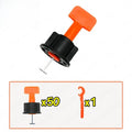 51Pcs Floor Tile Leveling System Clips Spacers for Porcelain Ceramic Tile Laying Wall Fixing Construction Tools Leveler Kit