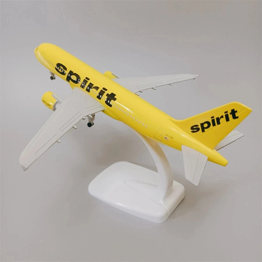 NEW 20cm Alloy Metal USA Air Spirit Airlines Airbus 320 A320 Diecast Airplane Model Plane Aircraft Kids Novel Toys