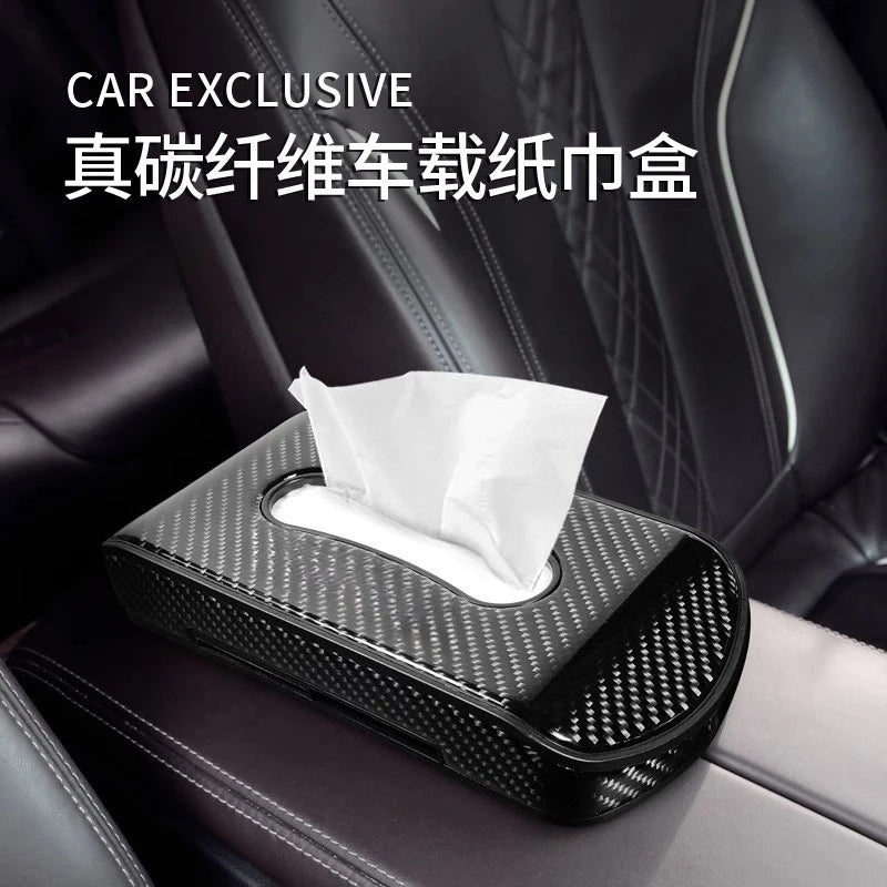 For Lotus Exclusive Carbon Fiber Car Tissue Box Holder – Premium Interior Accessory for Eletre/Emeya/Evija
