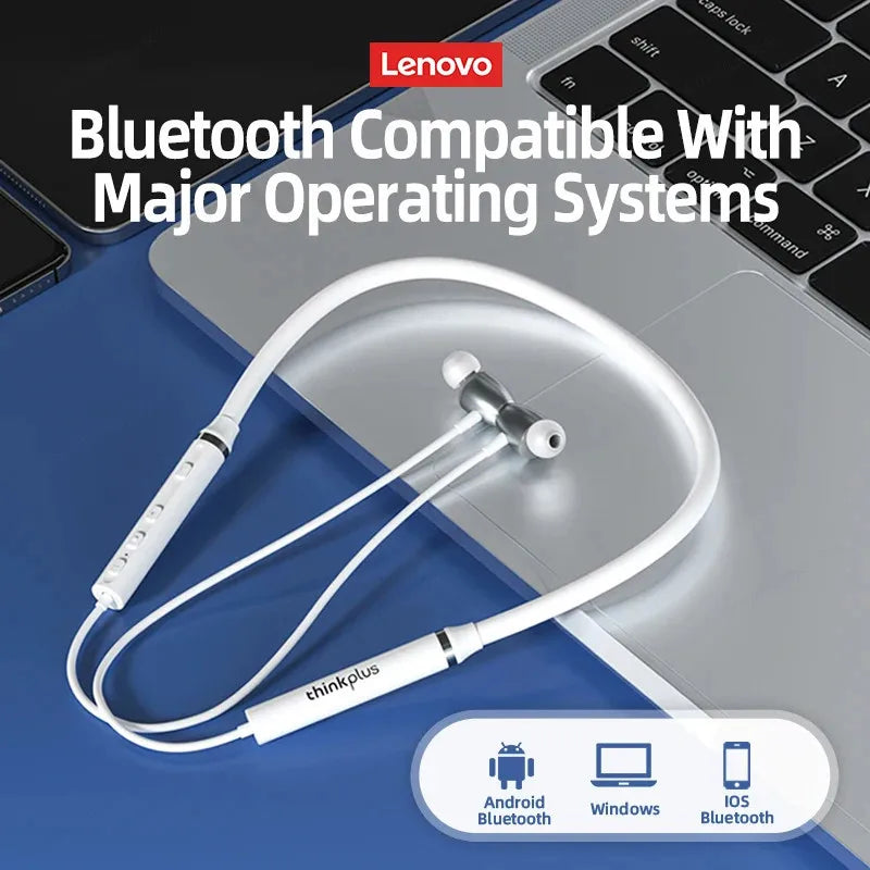 Origial Lenovo HE05X Ⅱ Magnetic Neck Strap Earphones Wireless Bluetooth V5.0 Neckband Headphones Waterproof Sport Headset