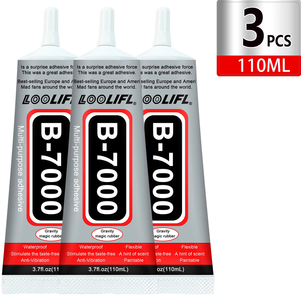 Loolifl B-7000 15/25/50/110Mltransparent Phone Screen Repair Glue Universal Glass Plastic DIY Adhesive with Precision Applicator
