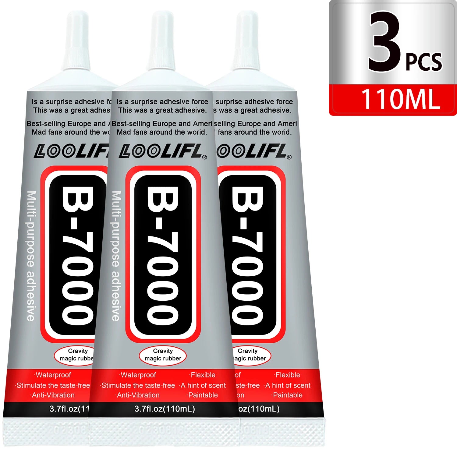 Loolifl B-7000 15/25/50/110Mltransparent Phone Screen Repair Glue Universal Glass Plastic DIY Adhesive with Precision Applicator
