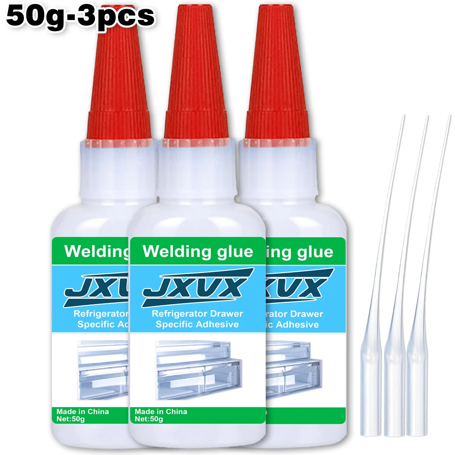 50g Oily Glue Original Welding Super Strong Refrigerator Adhesive Quick-drying Liquid Sealer Universal Strong Waterproof Welding Sealant With precision dispenser 1-5pcs.