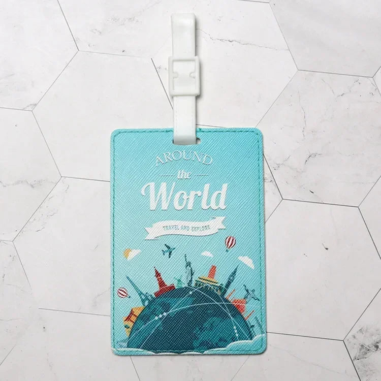 PU Suitcase ID Address Holder Baggage Boarding Tag Portable Label Creative Travel High Quality Travel Accessories Luggage Tag