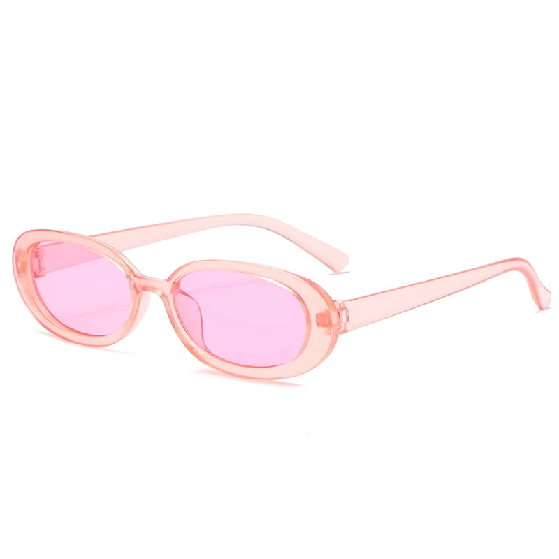 Hiking 2PCS Small Frame Oval Anti Light Glasses Classic Plastic Decorative Eyewear For Outdoor Travel Driving Seaside Holidays