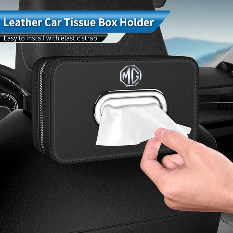 Car Seatback Tissue Box Paper Towel Bag Napkin Storage Case Accessories For Morris Garages MG 6 3 5 7 TF ZR ZS HS GS GT Hector R