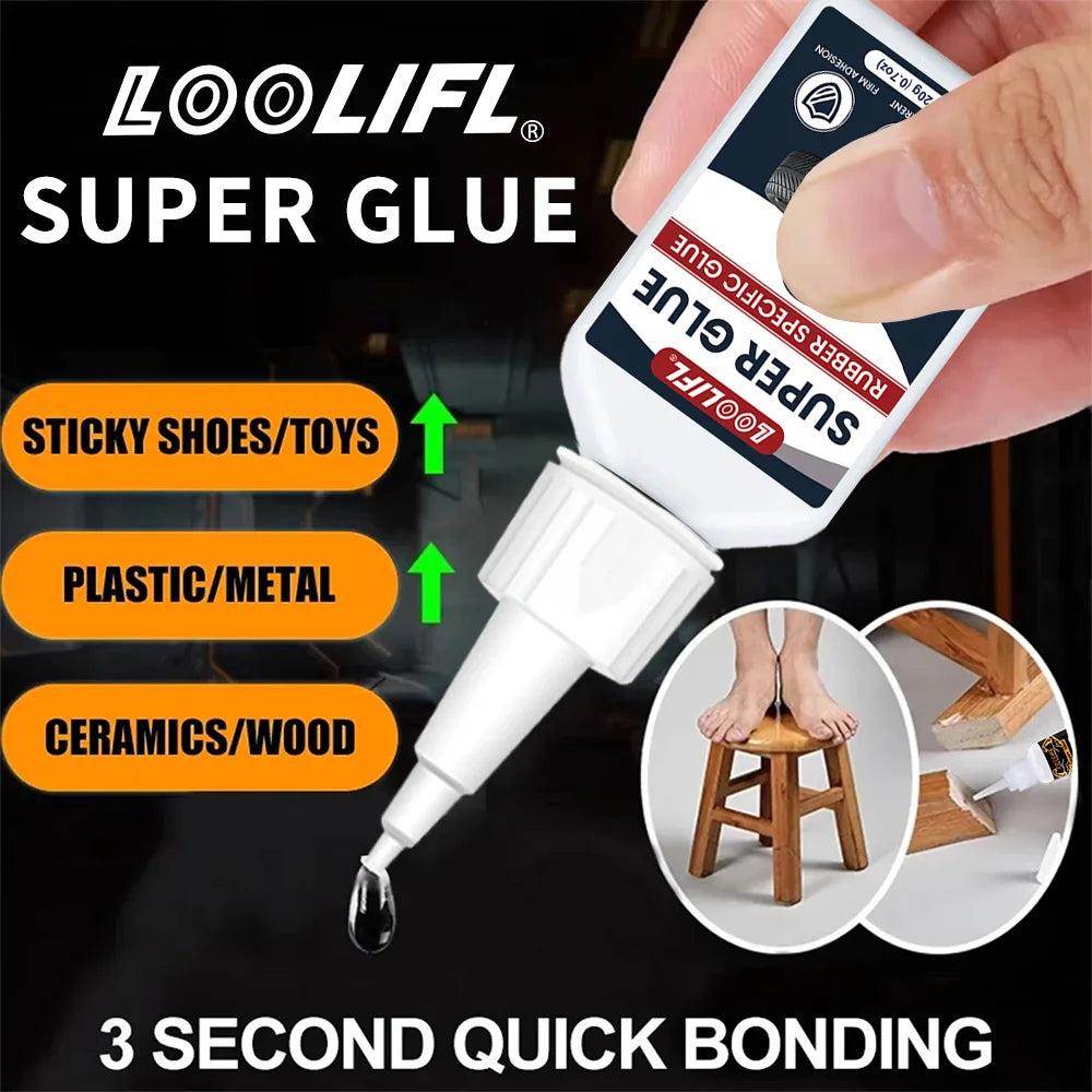 1-7PCS SuperGlue super strong adhesive,suitable for instant transparent adhesive of plastics,metals,wood,crafts,glass and rubber