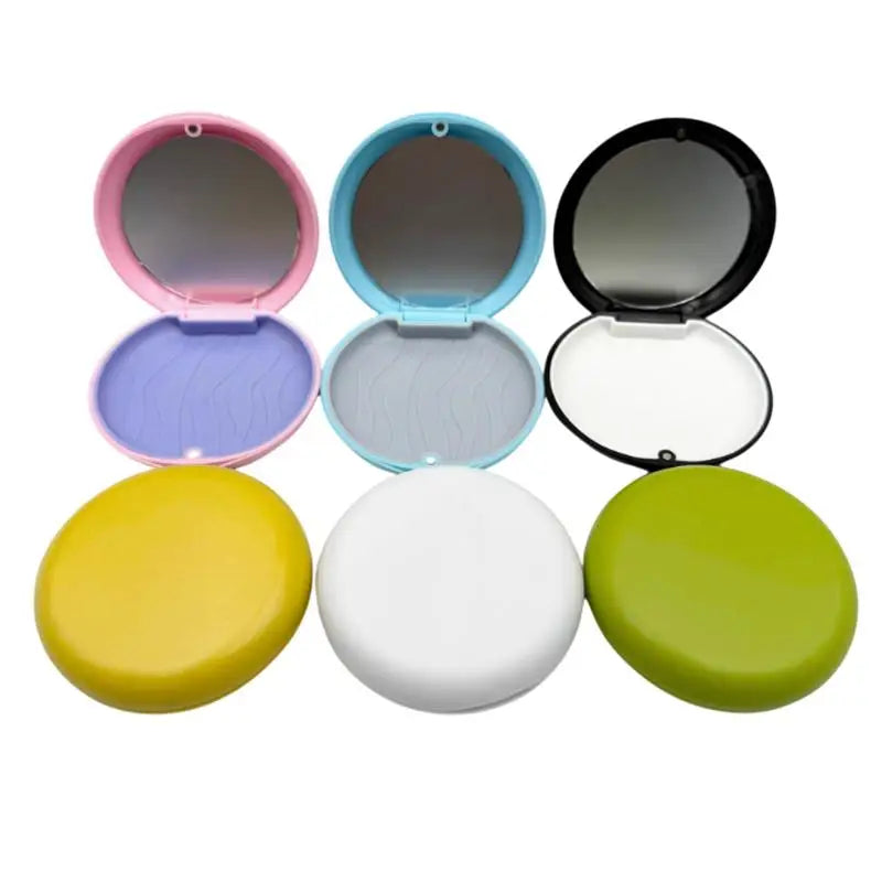 Dental Invisible Bracess Retainer Case Magnetic Portable Mouth Guard Denture Storage Box Tooth Case With Mirror Travel