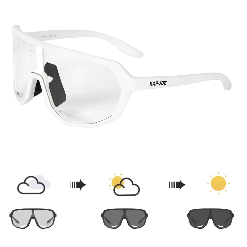 Photochromic Cycling Sunglasses Kapvoe Women Man Luxury Gold Glasses Driving Fishing Fashion Travel Golf Women Bike Goggles