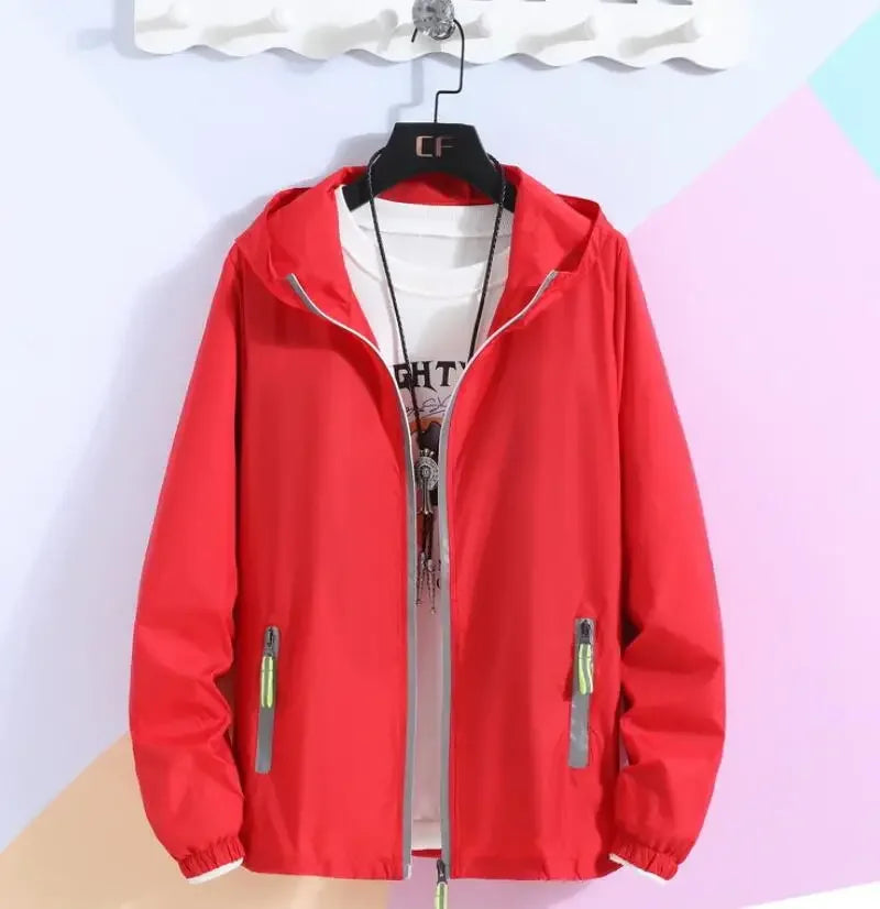 Men Women Teens Quick Dry Anti-UV Thin Ultra-Light Reflective Camping Hiking Fishing Running Jacket Skin Coat Windbreaker S-7XL