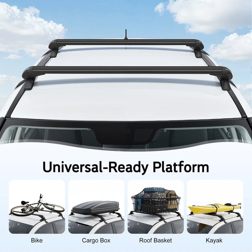 Universal Car Roof Rack with Lock 100cm Aluminum Roof Rack Luggage Carrier Universal Use for 4 or 5 Door Cars