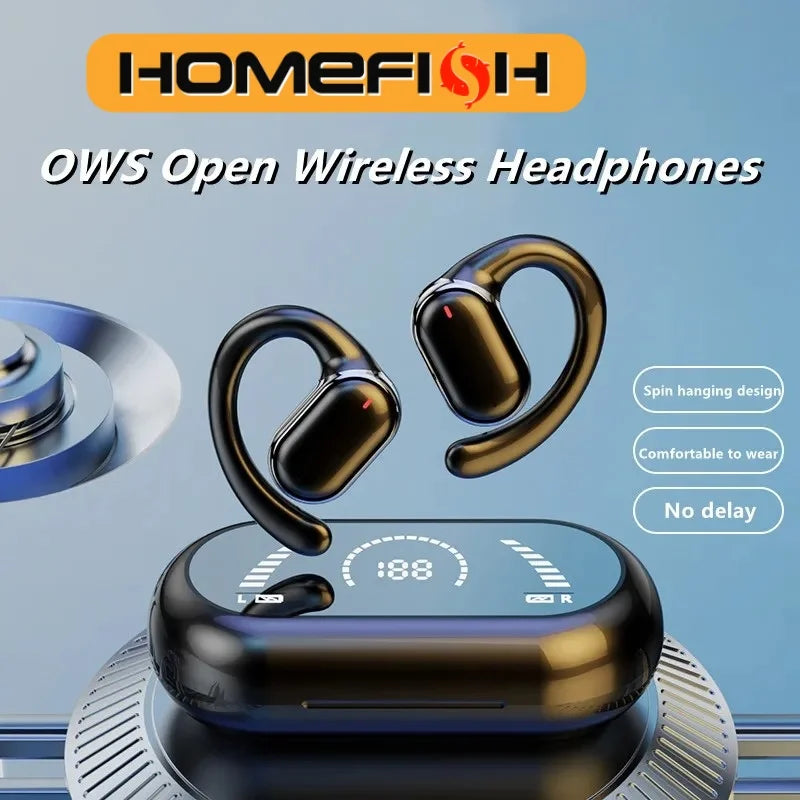 X91 X93 New Wireless Bluetooth Earphones with High Sound Quality Long Battery Life and Hanging Ear Digital Display Screen