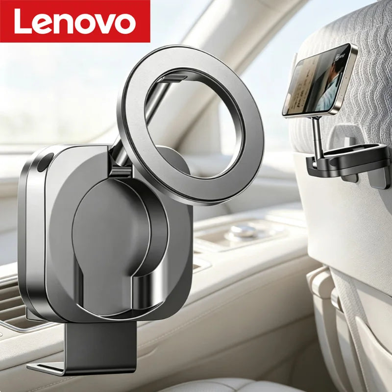 Lenovo Car Airplane Phone Holder Foldable 360° Rotation Dashboard Stand for iPhone 17 16 15 Travel Essentials Flight Compatible