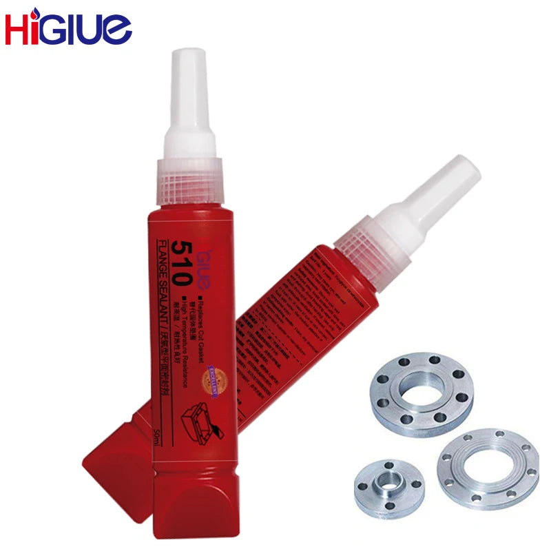 510 Flange Flat Sealant Adhesive High Temperature Gasket Sealing Glue Anaerobic Metal Screw Locking Rigid Layer Sealant Tube