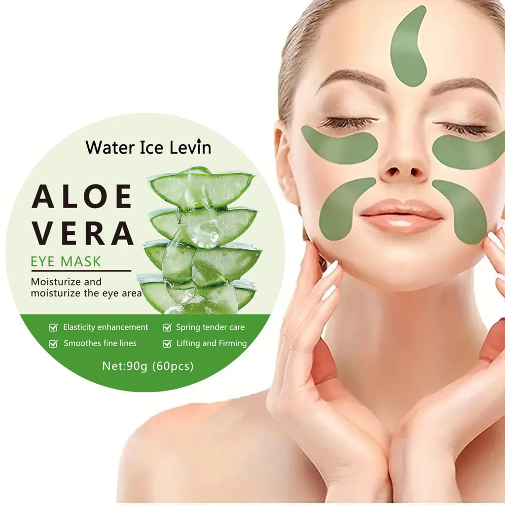 60pcs Aloe Vera Collagen Eye Mask Anti Dark Circles Removal Eyes Bags Moisturizing Firming Eye Patches Eyes Skin Care Products