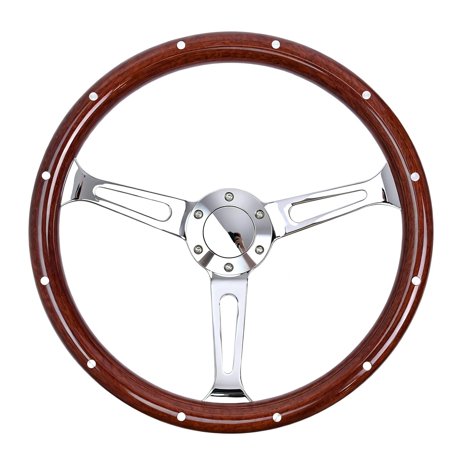 380mm Round Hole Bracket Steering Wheel ABS Material with Rivets for Automotive Accessories