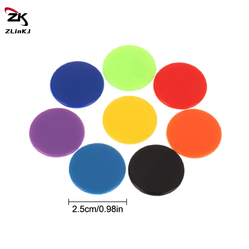 100Pcs 25mm Montessori Learning Education Math Toy Plastic Poker Chips Bingo Chip Markers Token Family Club Party Counting Toy