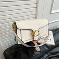 2025 autumn new niche bag women's high-end texture solid color simple and versatile small square bag classic retro shoulder bag