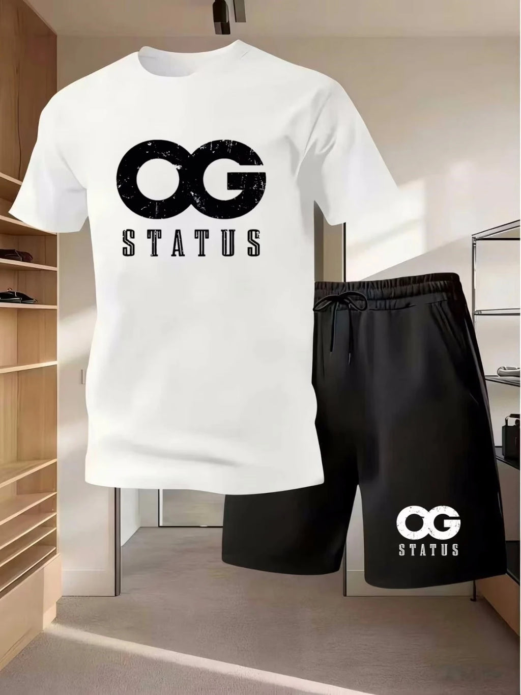 Summer Men's Tracksuit 2 Piece Set Sports Short Sleeve T-shirt Shorts Men's Running Suit Plus Size Loose T-shirt Shorts Clothing