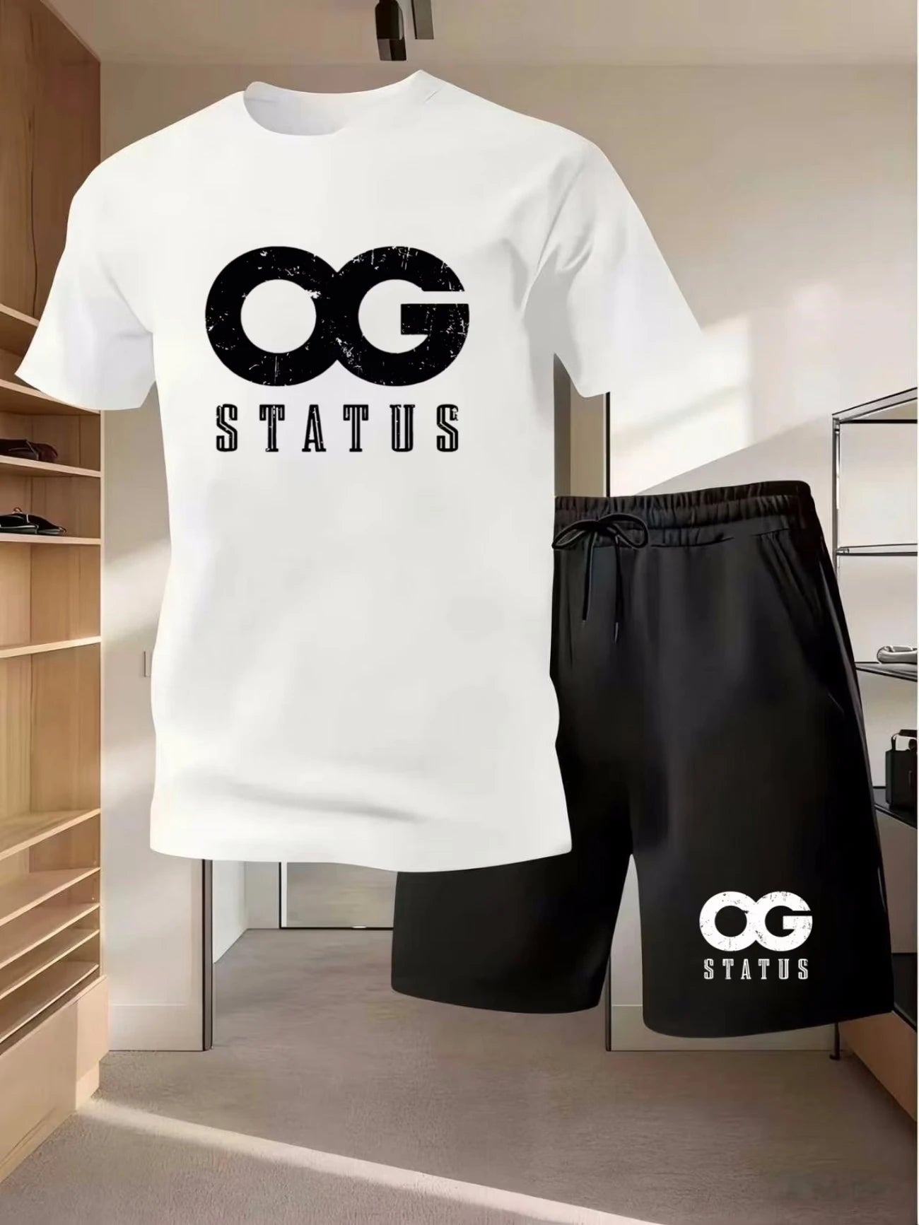 Summer Men's Tracksuit 2 Piece Set Sports Short Sleeve T-shirt Shorts Men's Running Suit Plus Size Loose T-shirt Shorts Clothing