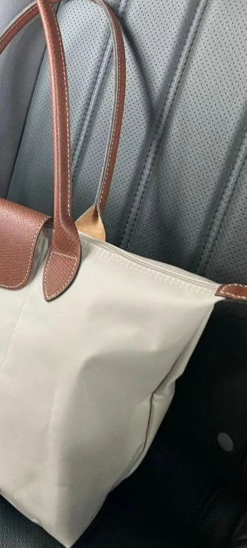 2026 Lightweight Foldable Nylon Shoulder Bag Ladies Water Resistant Shopping Tote Bag Large Handbag for Travel Daily Office
