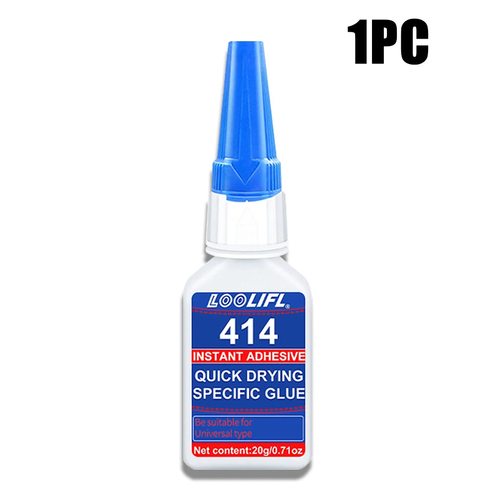 414 Instant Adhesive Quick Drying Super Glue Universal Strong Bond for Plastic Rubber Metal Ceramic Wood Cyanoacrylate Adhesive