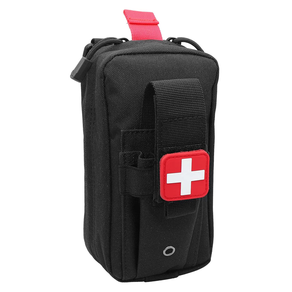 Tactical MOLLE Medical Pouch, Rip-Away EMT First Aid Pouch IFAK Trauma Kit Everyday Carry Survival Bag Include Cross Patch