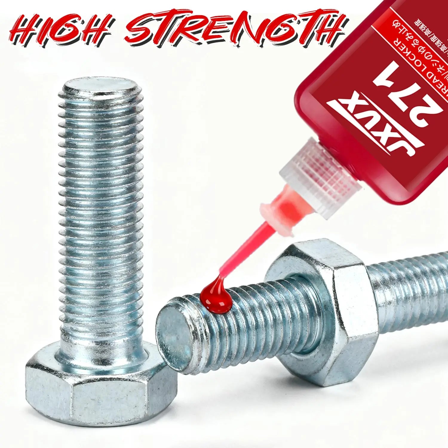 271 Threadlocker Reusable Threadlocker Anaerobic High Temperature Glues Anti Loose Screw Glues Fastening Sealant Quickly Cured Thread Locking Agent Sealant for Screws.