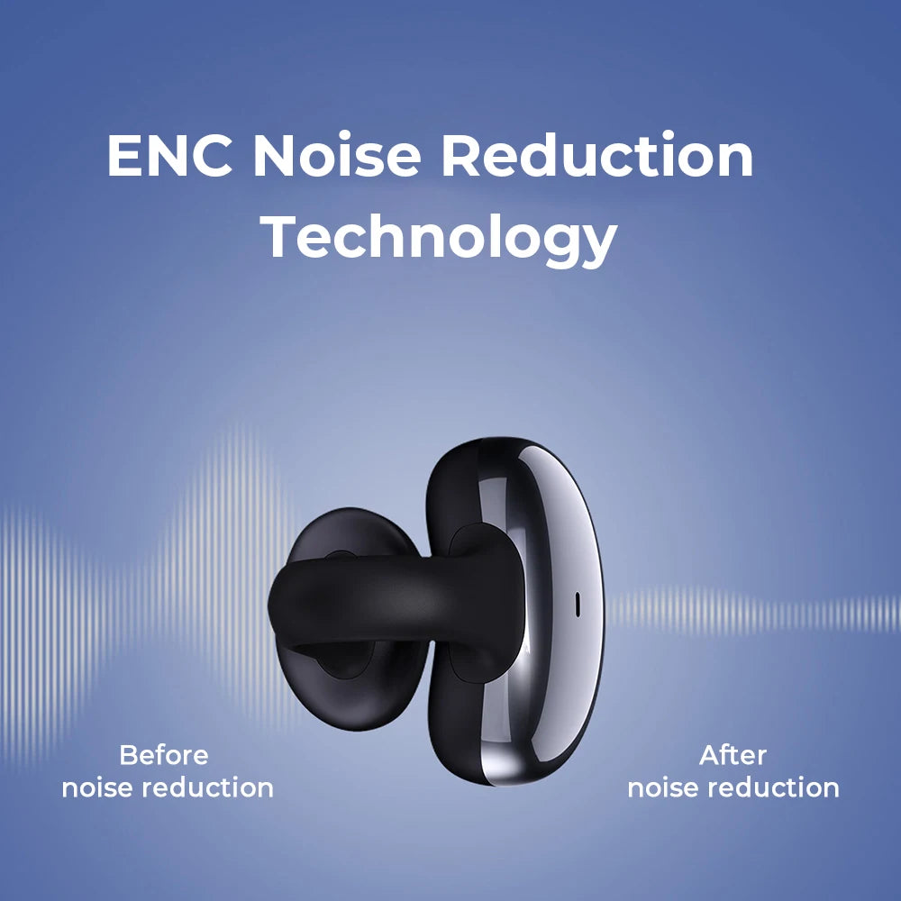 Wireless touch Bluetooth earphones 5.3 clip in ear game call noise reduction and comfortable music earphone charging compartment