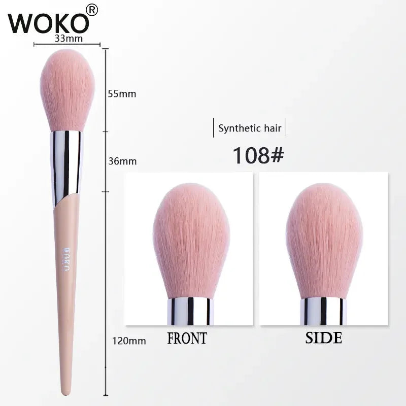 1pcs Makeup Brush Face Contour Powder Foundation Bronzer Cream Blush Eyeshadow Smudge Eyeliner Fashion Fenty Style Beauty Tool
