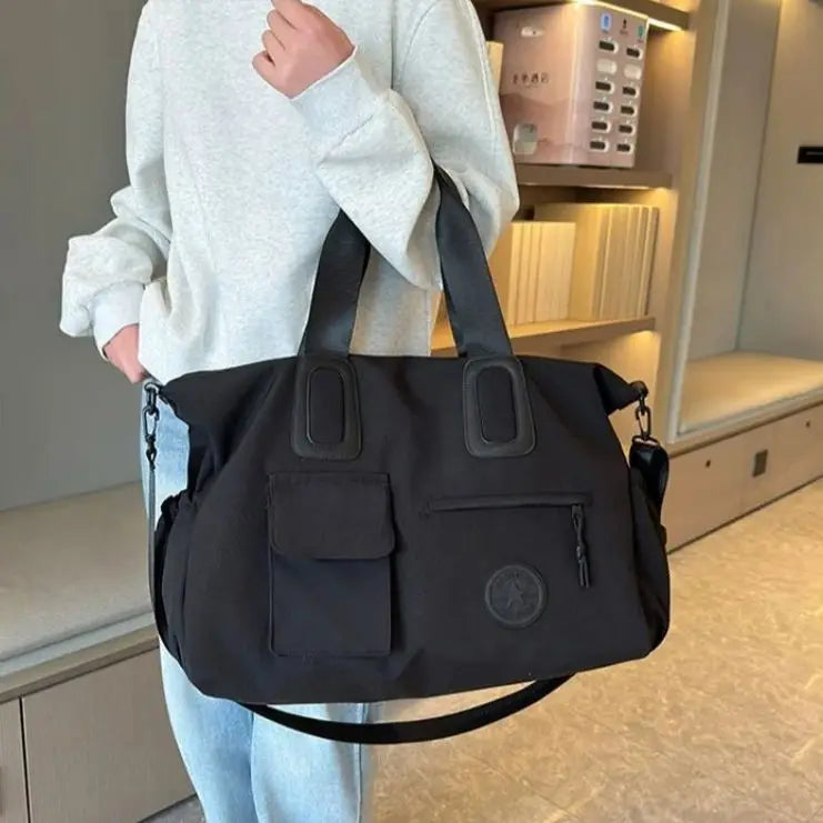 Short Trip Bag Women's Large Capacity Handheld Lightweight Luggage Bag Outdoor Soft Storage Bag Gym Bag