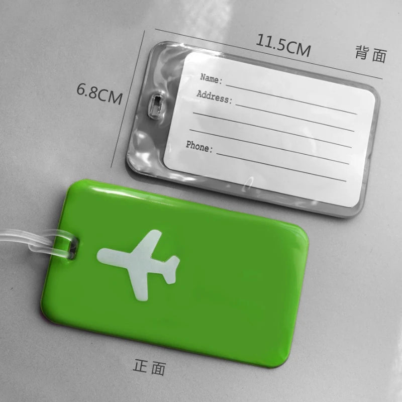 Fashion Travel Business Luggage Tag Suitcase Address Label Luggage Boarding Case Label Name ID Address Clip Travel Accessories