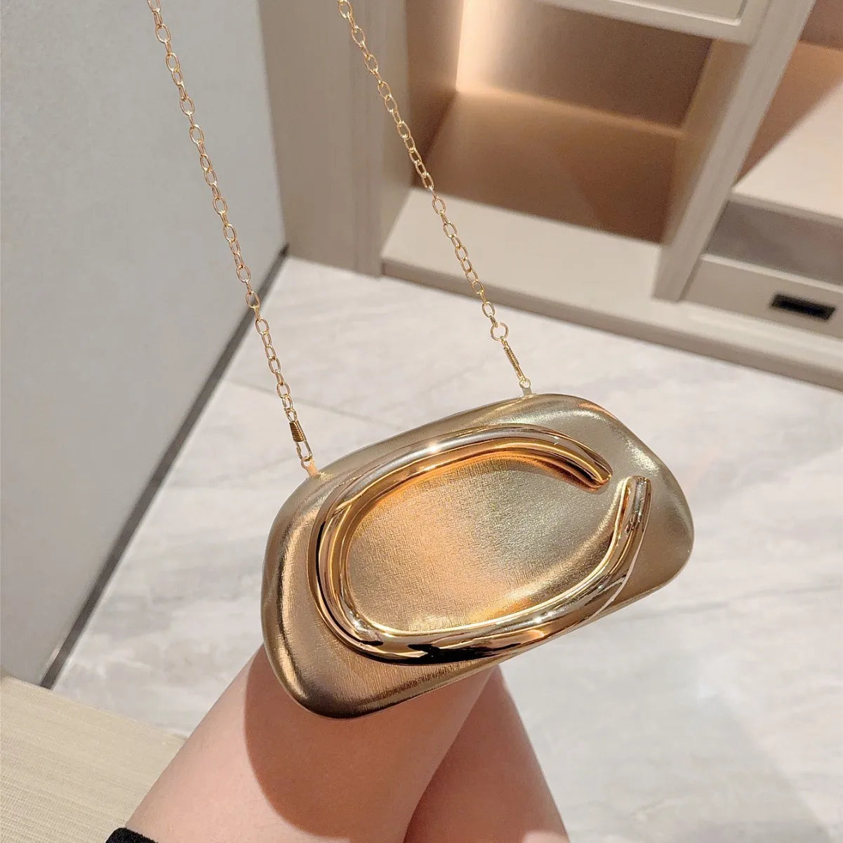 Gold Metal Closure Box Clutch Bag Women Evening Wedding Party Cute Purse Bag Handbag Dark Red Beige 2025 Spring New Fashion Ins