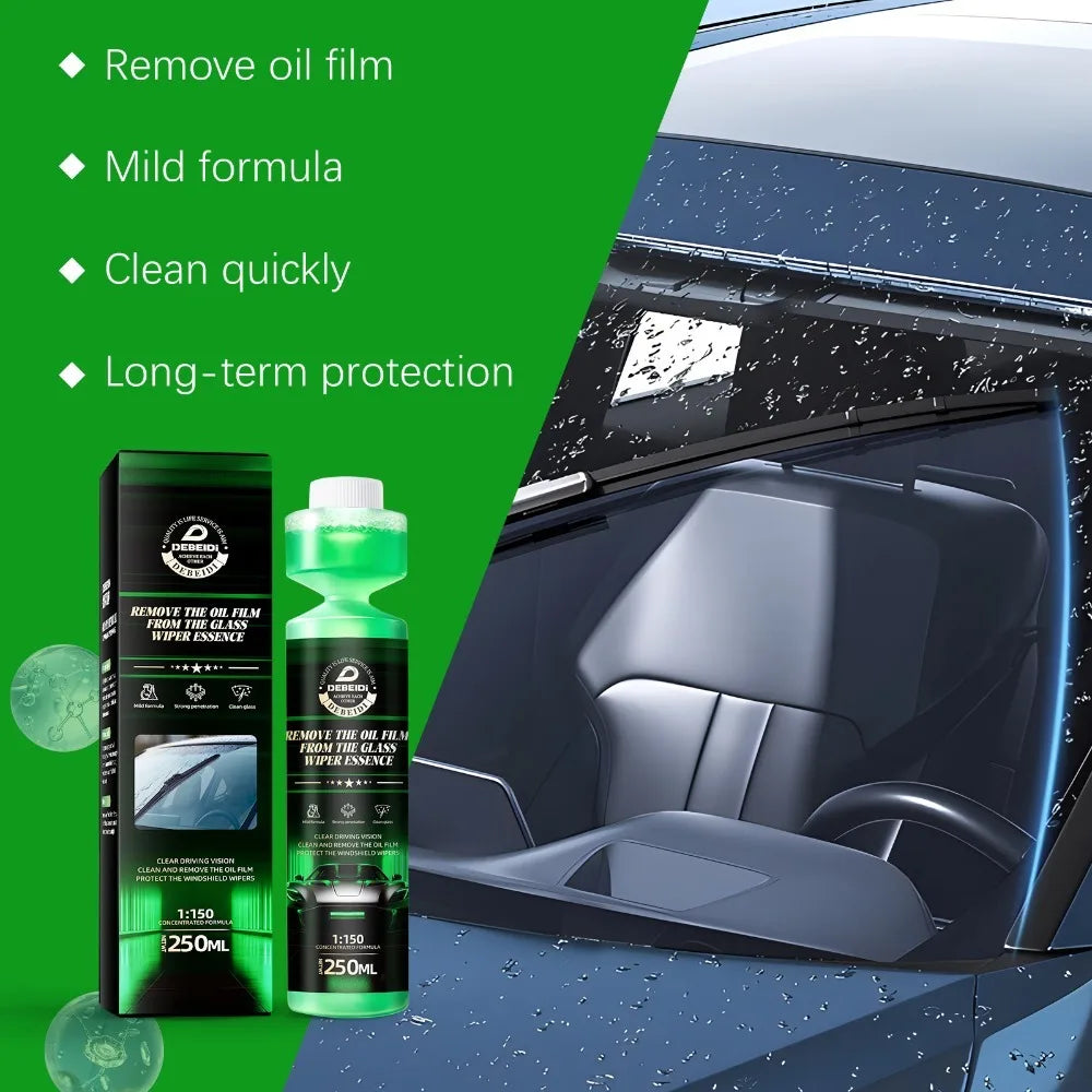 250ml Super Concentrated Glass Cleaner Removes Oil Film Wiper Essence Clears Bird Droppings Stains Car Cleaning Tool