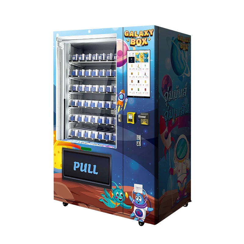 FOODLINE Customized Advertising 400 Pcs Capacity Blind Box card Snack and drink Vending Machine for business