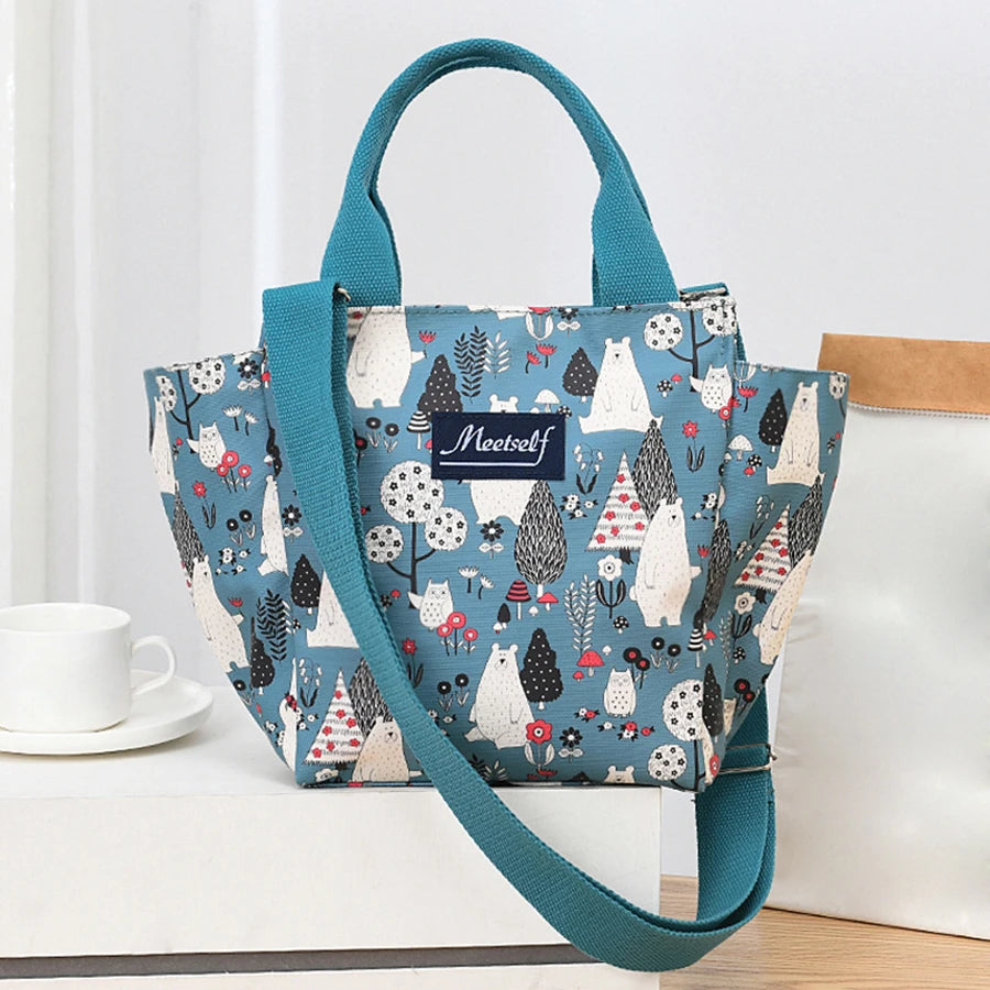 Crossbody handbag, tote bag, large capacity meal bag storage bag