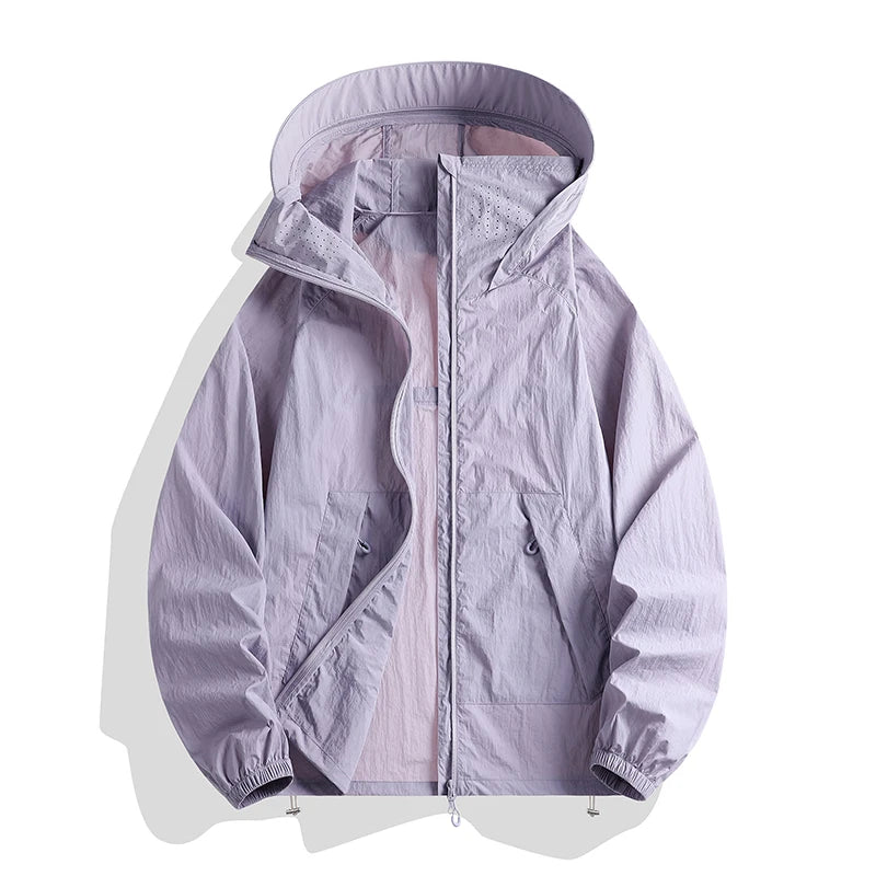 Outdoor Sunscreen Clothing Summer Hiking Jackets UPF50+ Ultraviolet Protection Couple's Hooded Jacket Traveling Hiking Fishing