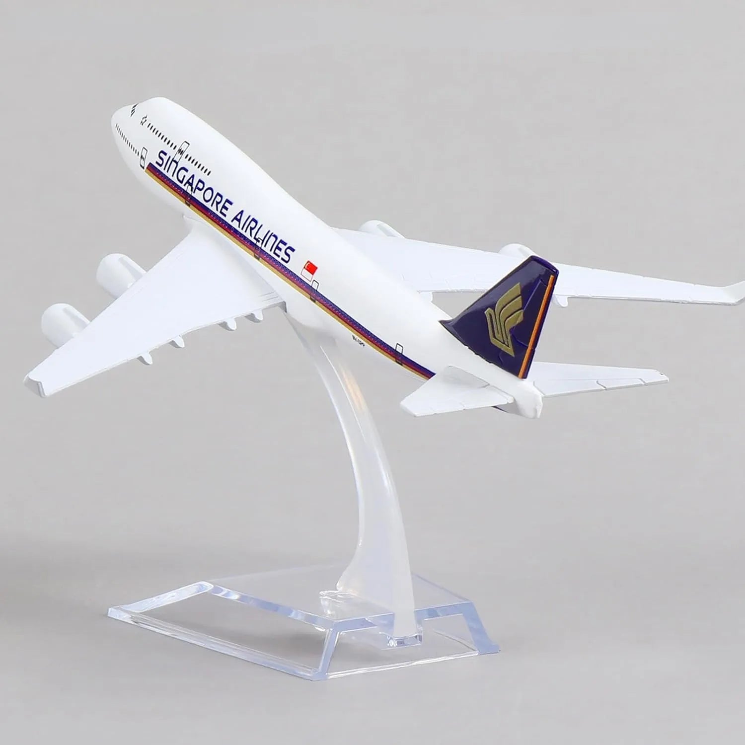 747 Singapore Metal Plane Model kit -1/400 B747 Diecast Airplane Model with Stand Toy planes for Children toys Gift