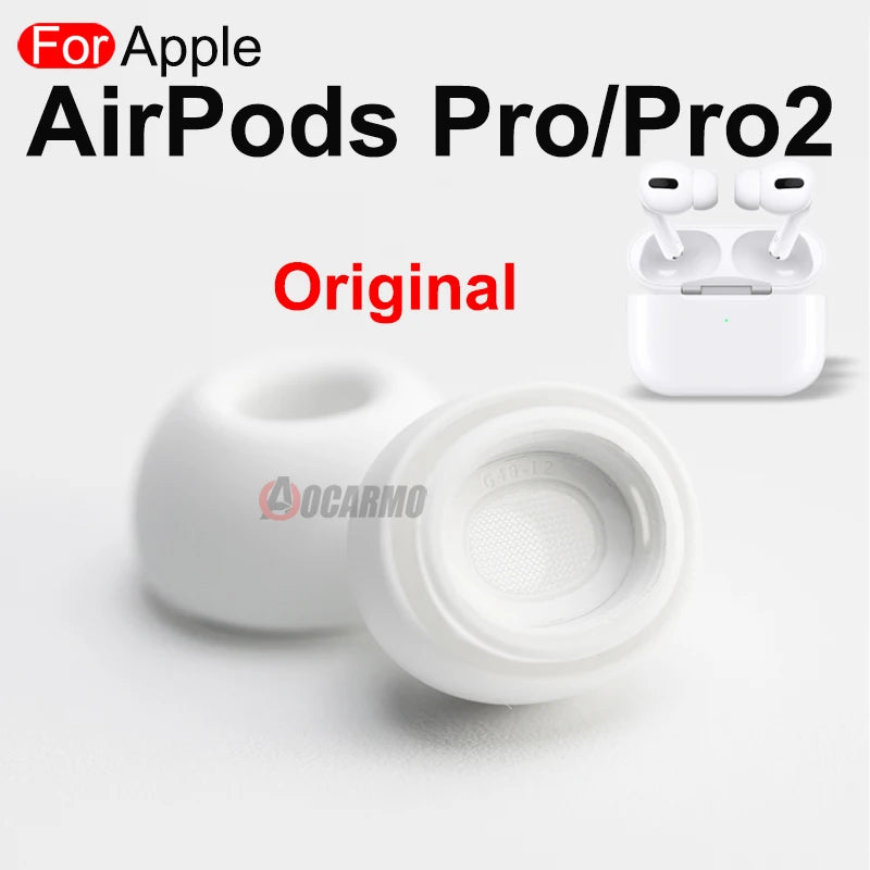 Aocarmo For Apple AirPods Pro 1/2 Pro2 Earphone Silicone Soft Plug Dust Prevention Pressure Reduction Rubber Sleeve A2083 A2084