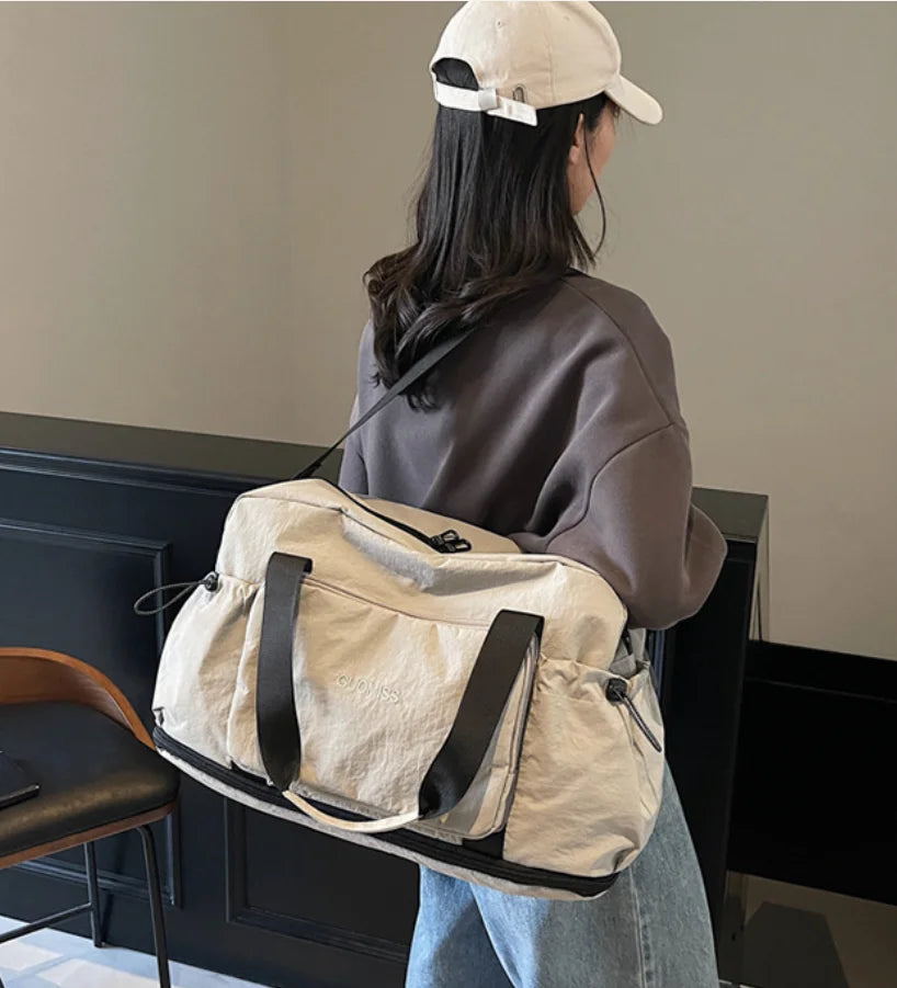 Foldable Travel Bag Large Capacity Dry Wet Separation Luggage bag Multifunctional Lightweight Sports Fitness BAG Business Travel