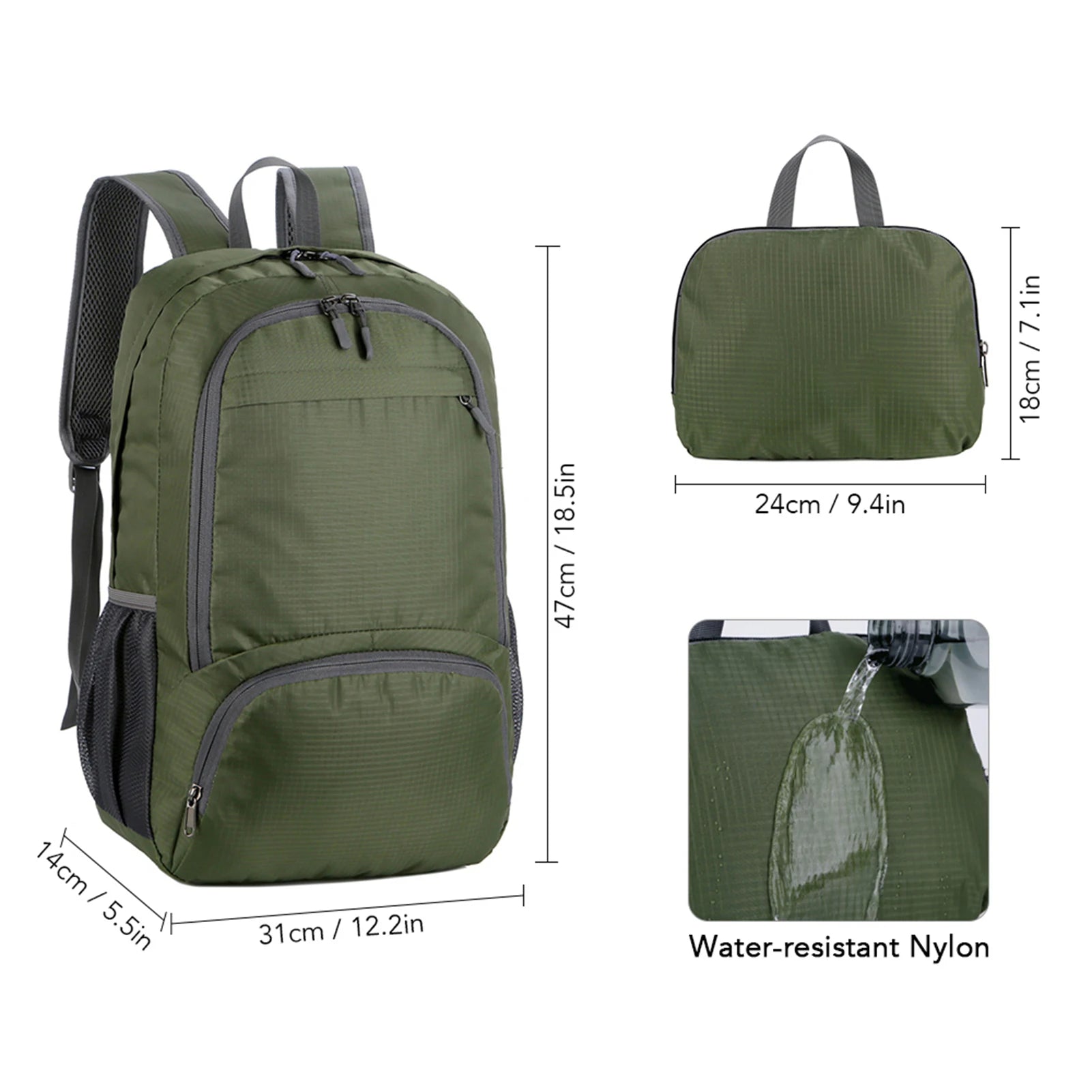 foldable backpack Lightweight Foldable Backpack Men Women Waterproof Packable Backpack Travel Hiking Daypack