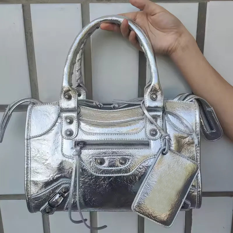 New 2026 Autumn and Winter Handbag Crossbody Large Capacity City Motorcycle Shoulder Bag Tote Bag for Women Luxury Handbags