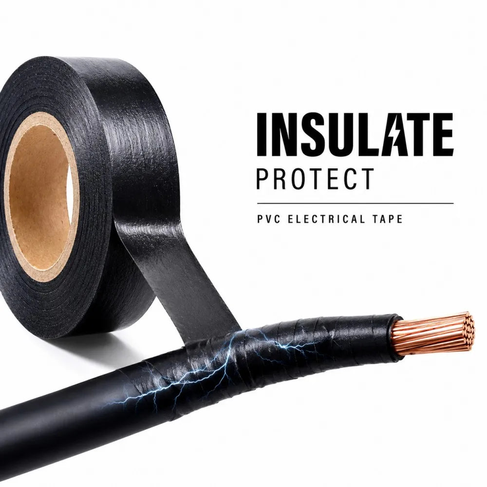 Black Rubber Electrical Tape, High Temperature Resistant Soft Durable Insulating Adhesive Tape for Circuit Wrapping 19/25MMx30M