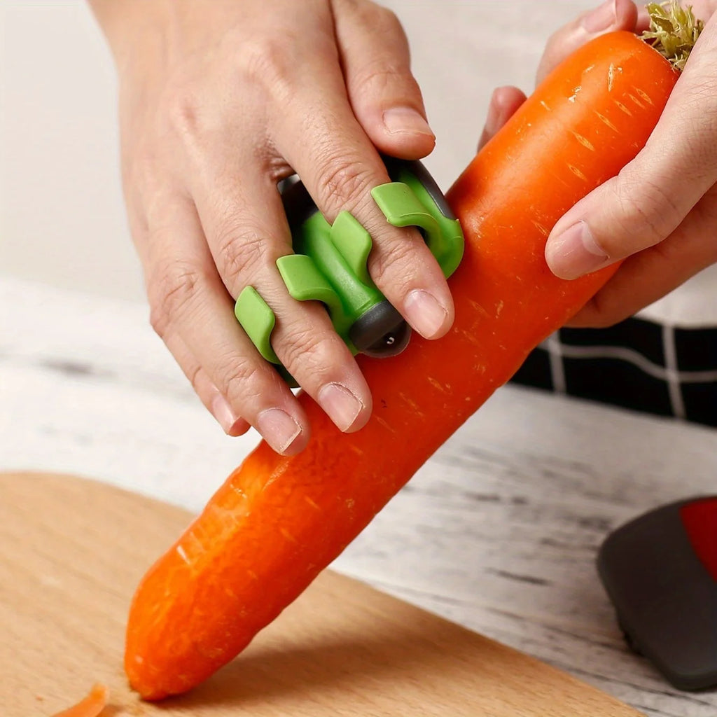 1pc Hand Vegetable Peeler, Palm Peeler, Rubber Finger Grips Comfortable To Peel Pumpkin, Random Color
