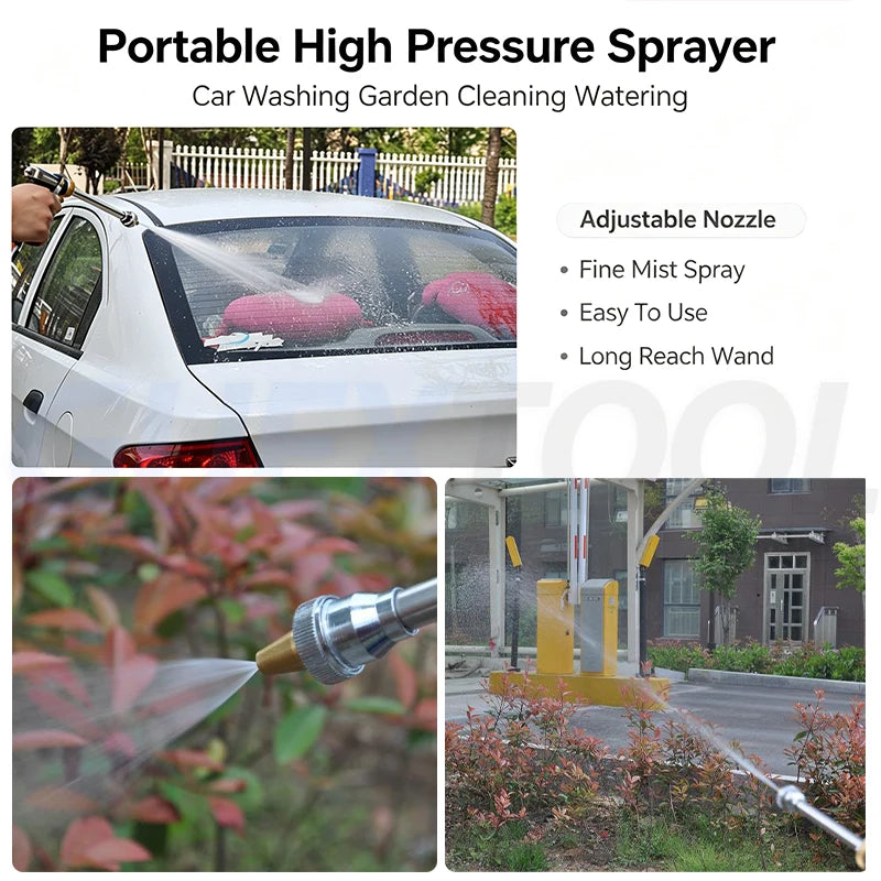 12V Portable Car Pressure Washer High Pressure Water Pump Electric Car Wash Cleaner Spray Gun Kit for Vehicle Motorcycle Cleanin