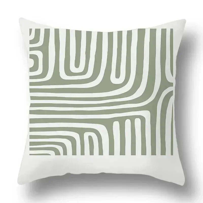 Simple Green Car Ornaments Double-sided Printed pillow cover Short plush Suitable living rooms bedrooms sofa throw cushion cover