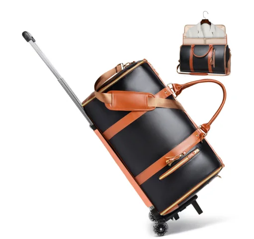 Women Rolling Garment Bags for Travel Handbag with Wheels Women Carry On Garment Duffel Bag Suit Travel Rolling Trave Duffle Bag
